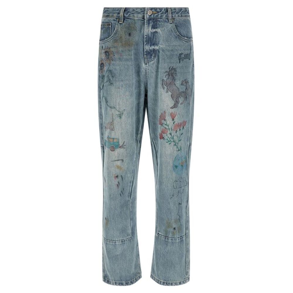Found Men 'Hand Art' Jeans